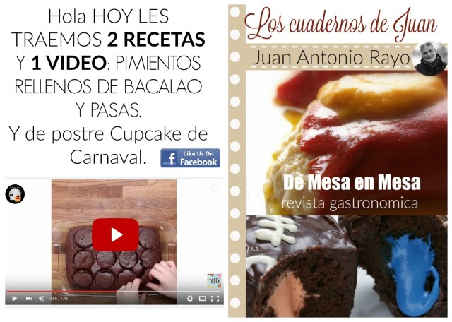 2 Recetas faciles para Carnaval, 1 principal y 1 postre.  EL BACALAO.  Por Juan Antonio Rayo. www.demesaenmesa.com 1