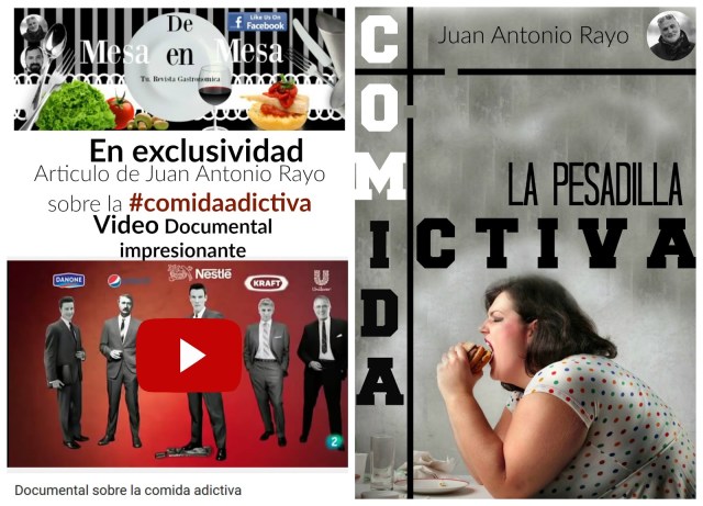 ¿PORQUE HAY ALIMENTOS QUE NO PODEMOS PARAR DE COMER? (Comida adictiva-pesadilla.)  Por Juan Antonio Rayo. wwww.demesaenmesa.es 1