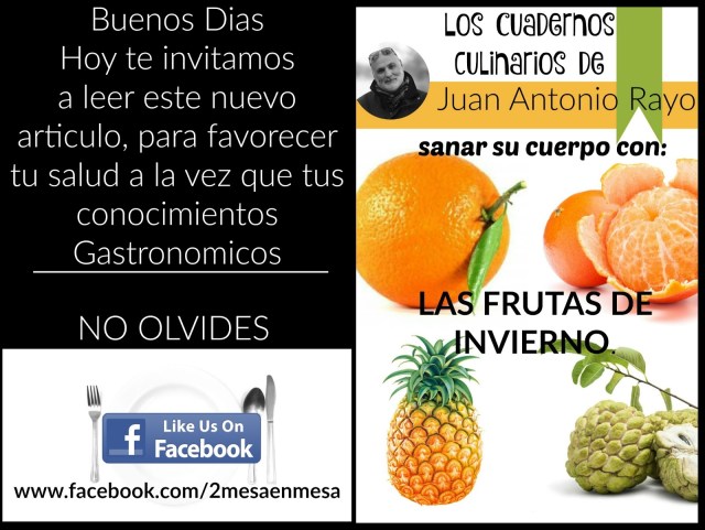 El metodo para luchar contra la grippe, y el cansancio en Invierno. Juan Antonio Rayo. www.demesaenmesa.es 1