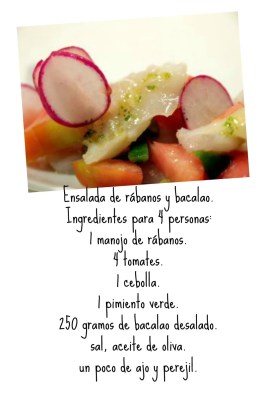 DE MESA EN MESA REVISTA GASTRONOMICA-Ensalada de rábanos y bacalao