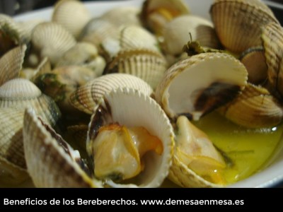 de mesa en mesa-PROPIEDADES DE LOS BERBERECHOS.