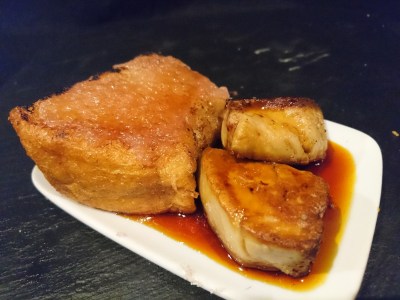 DE MESA EN MESA REVISTA GASTRONOMICA:  una torrija portuguesa, con foie y caramelo de martini EL VASCO CORELLA NAVARRA